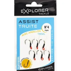 Assit Hook Explorer Tackle Assist Truite Tinsel Avec Ardillon