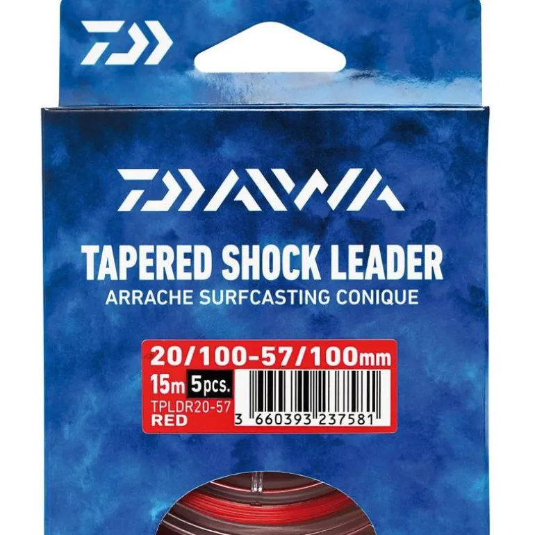 Bas De Ligne Daiwa Arrache Surf Taper Leader - Rouge - Par 5