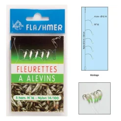 Flashmer Bas De Ligne Fleurettes A Alevins * Lignes Montées