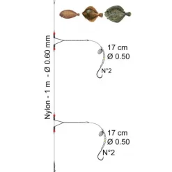 Flashmer Bas De Ligne Multi-Perles * Lignes Montées