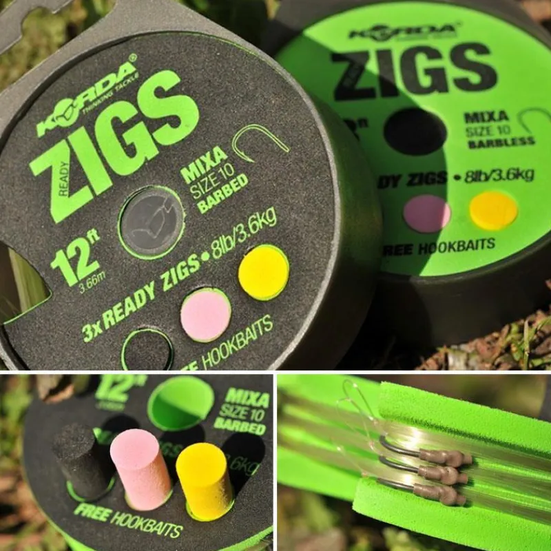 Korda Bas De Ligne Monte Carpe Ready Tied Zigs * Montages Carpe