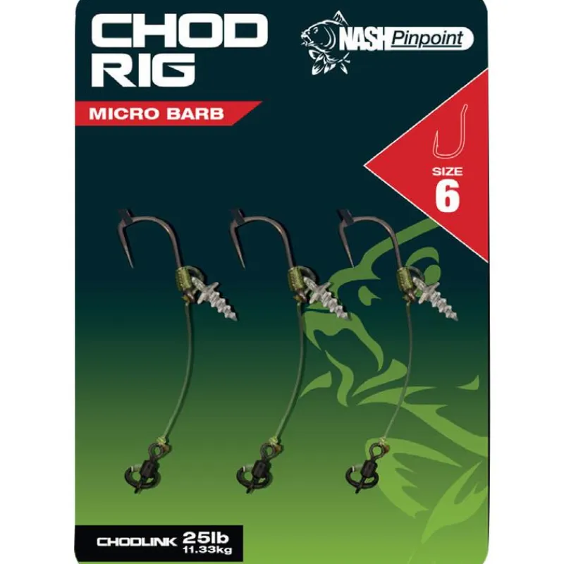 Nash Bas De Ligne Monte Chod Rig - Par 3 * Montages Carpe