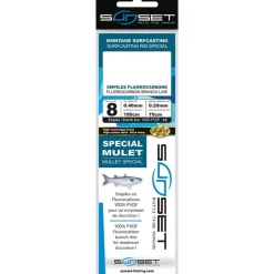 Sunset Bas De Ligne Surfcasting Rs Competition Special Mulet - Fluoro * Tresses - Fils - Bdl Mer
