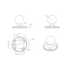 Base Ronde Ram Mounts À Visser Avec Boule C