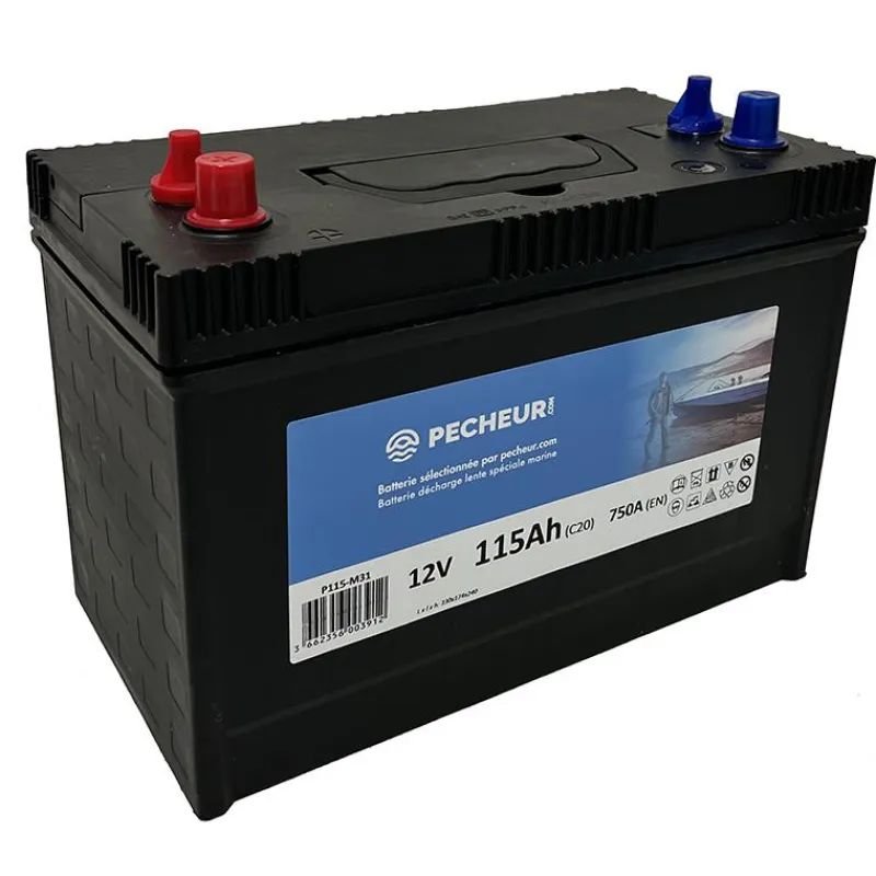 Pecheur.com Batterie Decharge Lente Marine 115Ah * Batteries & Chargeurs