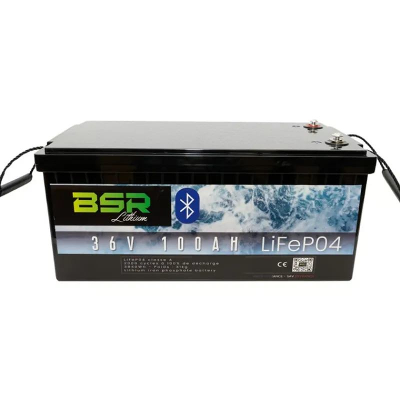 BSR Batterie Lithium Monobloc Lifepo4 36V100ah + Chargeur Non Étanche 10A * Batteries & Chargeurs