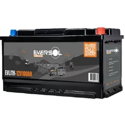 Eversol Batterie Lithium 12.8V 1Ah + Bluetooth + Préchauffage * Batteries & Chargeurs