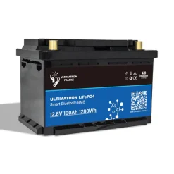 Ultimatron Batterie Lithium Lifepo4 Smart Bms 12.8V 100Ah * Batteries & Chargeurs