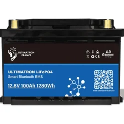 Ultimatron Batterie Lithium Lifepo4 Smart Bms 12.8V 100Ah * Batteries & Chargeurs
