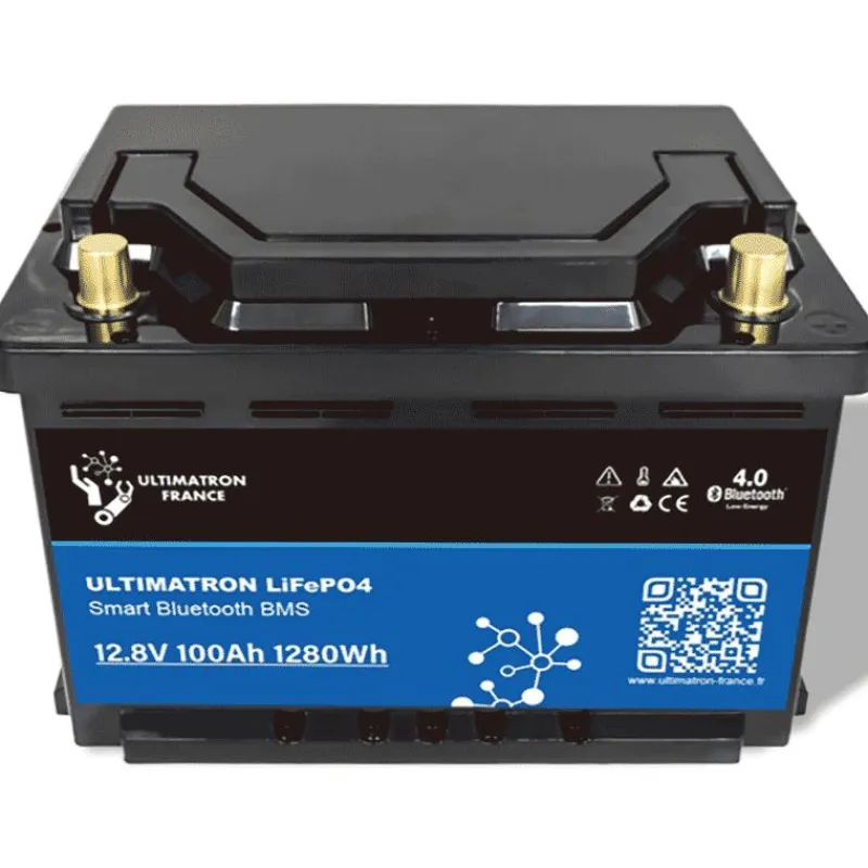 Ultimatron Batterie Lithium Lifepo4 Smart Bms 12.8V 100Ah * Batteries & Chargeurs