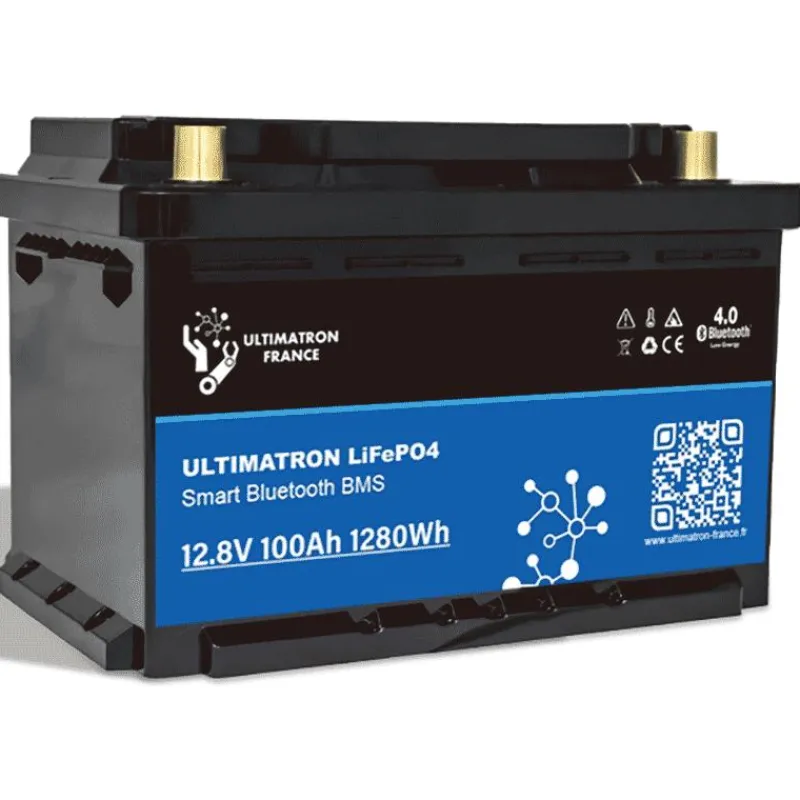 Ultimatron Batterie Lithium Lifepo4 Smart Bms 12.8V 100Ah * Batteries & Chargeurs
