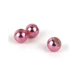 Textreme Bille Tungsten Slotted Beads - Metallic Light Pink * Fly Tying