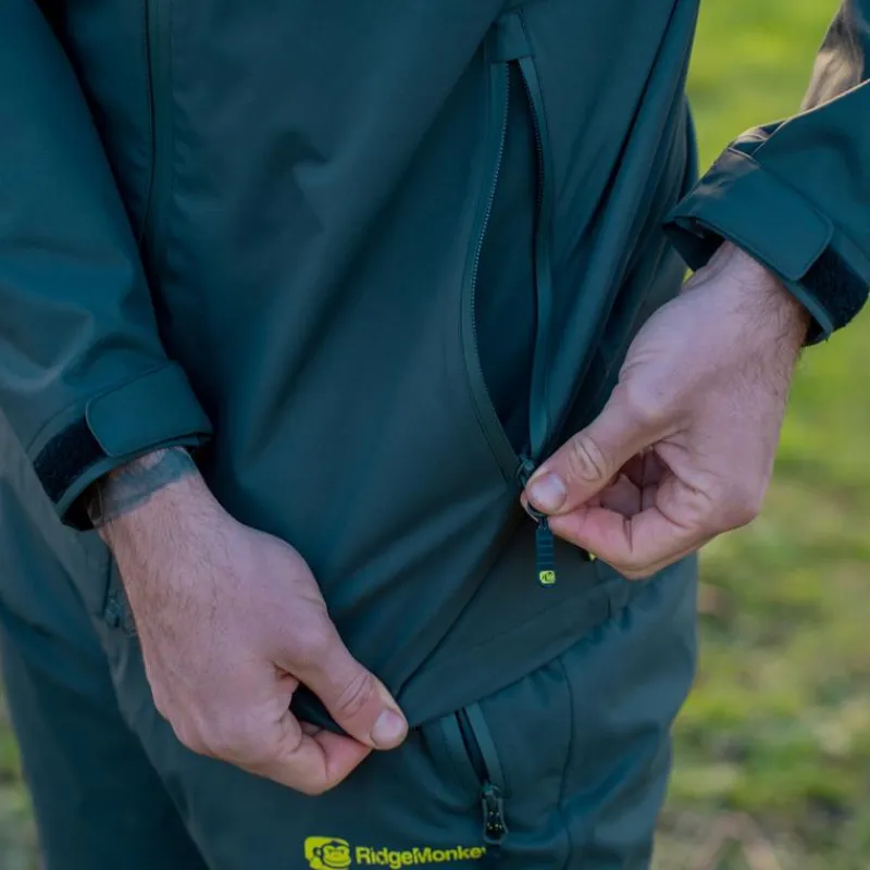 Ridge Monkey Blouson Homme Thermapro Waterproof Shell - Green * Vestes De Pêche