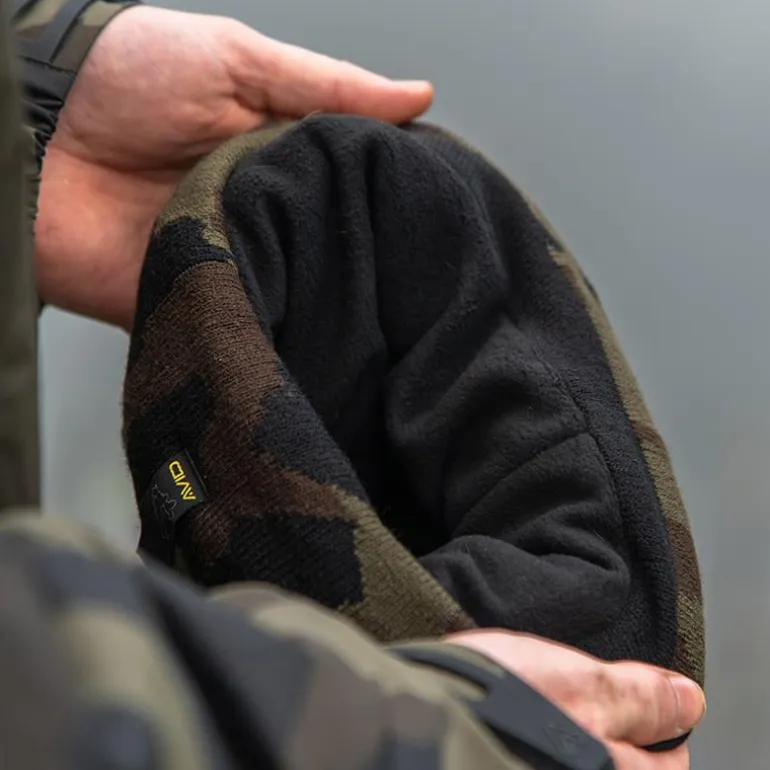 Bonnet Avid Carp Beanie - Noir/Camo