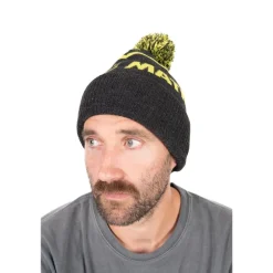 Bonnet Fox Matrix Lime & Grey Bobble Hat - Gris
