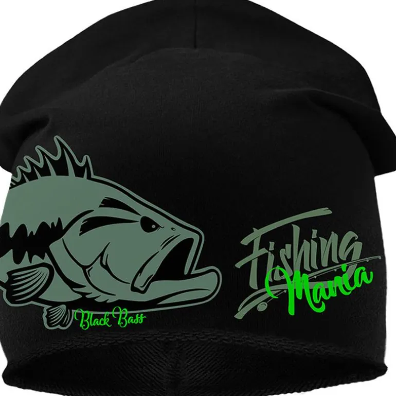 Bonnet Homme Hot Spot Design Black Bass Mania - Noir