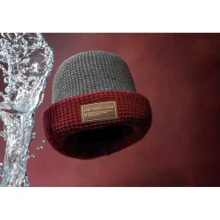 One More Cast Bonnet Berry Toastie Beanie 100% Waterproof - Gris/Rouge * Bonnets, Tours De Cou & Gants