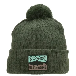 Vision Bonnet Merino Beanie Pompom - Kaki * Bonnets, Tours De Cou & Gants