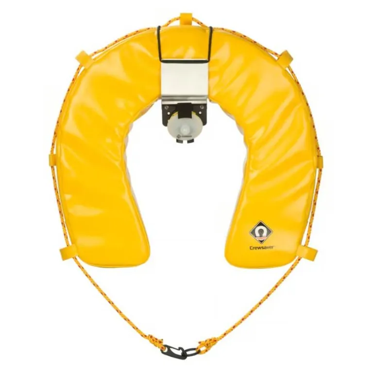 Bouée Fer À Cheval Crewsaver Hamble Avec Kit Feu À Retournement - Jaune