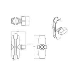 Ram Mounts Bras Moyen Pour Boule B * Equipements Bateau & Annexe