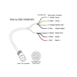 Lowrance Cable Adaptateur Sonde 7 Pin Bleu Vers Câbles Dénudés * Sondeurs & Gps|Sondeurs & Gps
