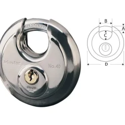 Master Lock Cadenas Disque * Remorques Bateau, Treuils & Antivols