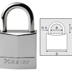 Master Lock Cadenas Laiton Chrome * Remorques Bateau, Treuils & Antivols