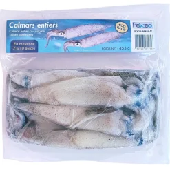 Pexeo Calamar Entiers Surgelés Eco - G * Appâts Naturels - Amorces