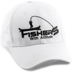 Fishxplorer Casquette Homme Fisher With Attitude - Blanc * Cadeaux & Décoration|Cadeaux & Décoration