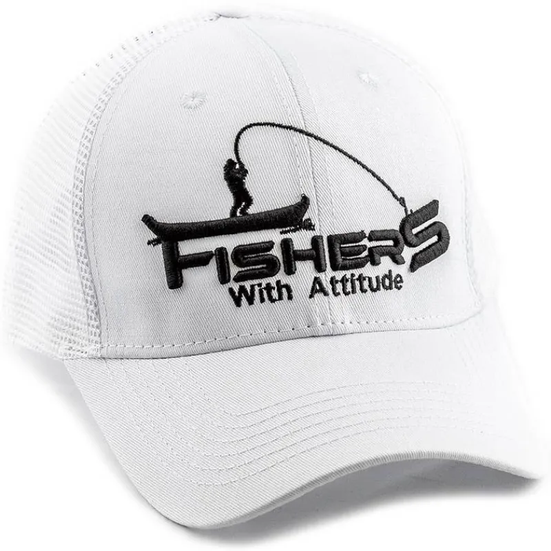 Fishxplorer Casquette Homme Fisher With Attitude - Blanc * Cadeaux & Décoration|Cadeaux & Décoration