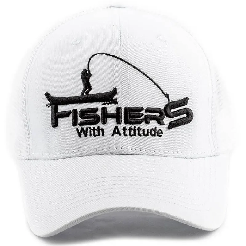 Fishxplorer Casquette Homme Fisher With Attitude - Blanc * Cadeaux & Décoration|Cadeaux & Décoration