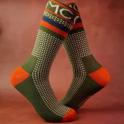 One More Cast Chaussettes Homme Spotted Eel Bamboo - Kaki * Sous-Vêtements & Chaussettes
