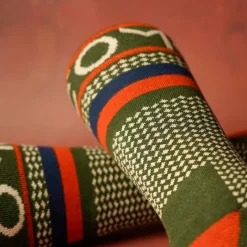One More Cast Chaussettes Homme Spotted Eel Bamboo - Kaki * Sous-Vêtements & Chaussettes