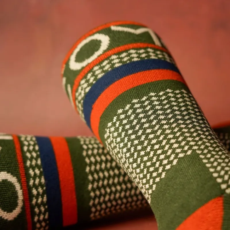 One More Cast Chaussettes Homme Spotted Eel Bamboo - Kaki * Sous-Vêtements & Chaussettes