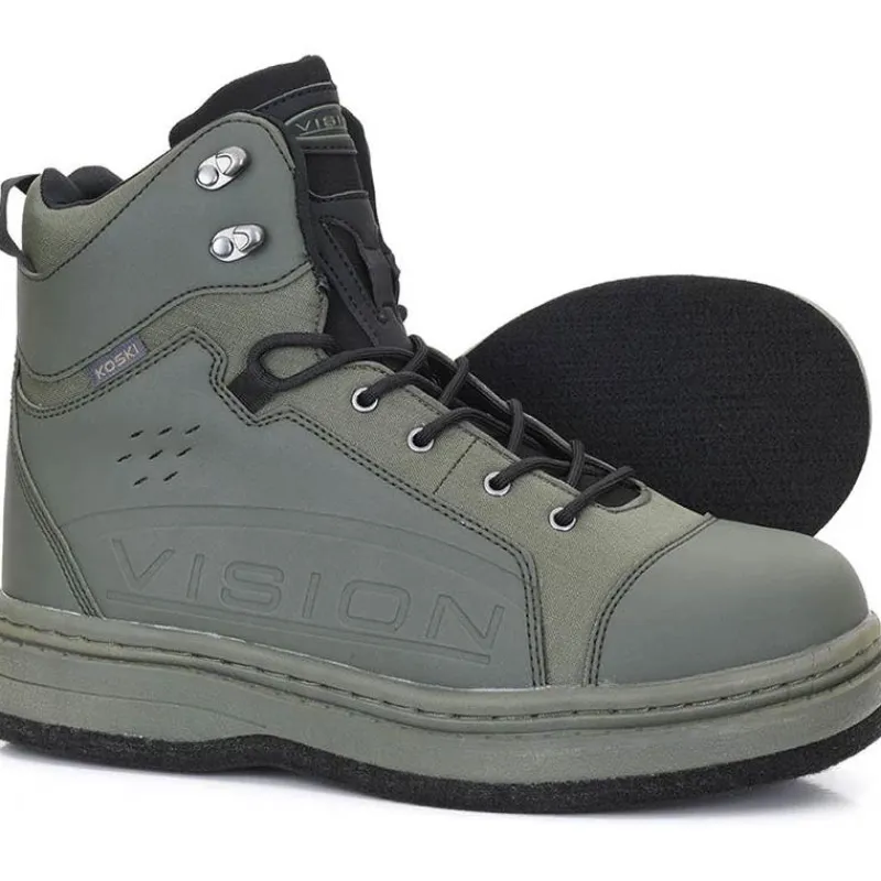 Vision Chaussures De Wading Koski Green Felt * Wading|Wading