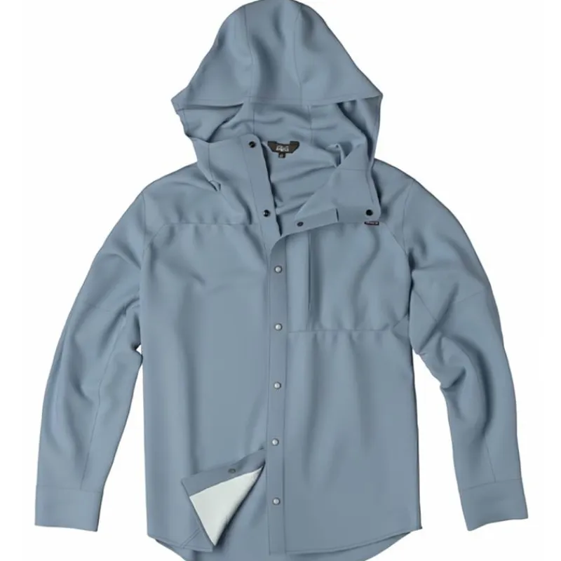 Orvis Chemise Manches Longues Homme Pro Sun Stretch Hoodie - Bleu * T-Shirts, Polos & Chemises