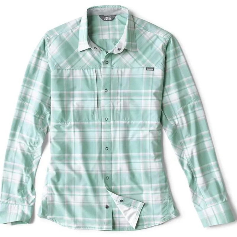Orvis Chemise Manches Longues Homme Pro Stretch Shirt Marineplaid - Bleu * T-Shirts, Polos & Chemises