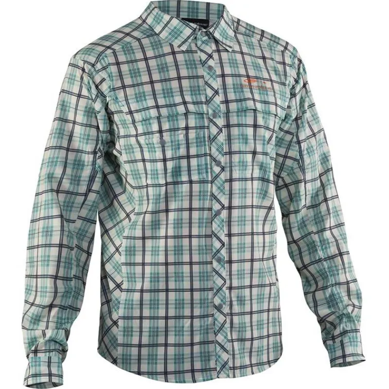 Grundéns Chemise Manches Longues Homme Fly Bridge Long Sleeve Dusty - Turquoise * T-Shirts, Polos & Chemises