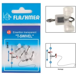 Flashmer Clipot Transparent T-Swivel * Montage Ligne