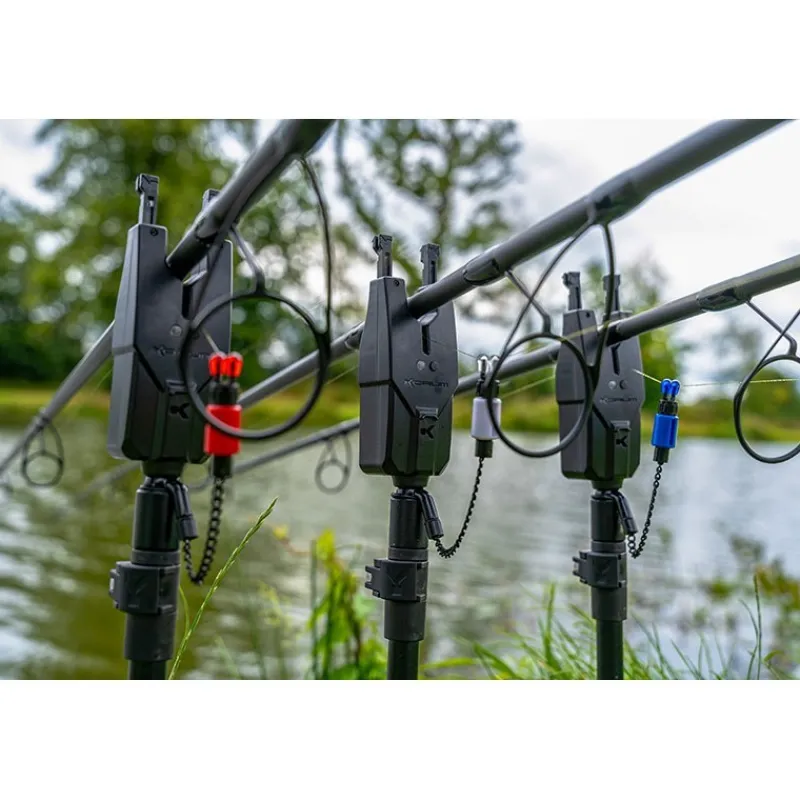 Korum Coffret Détecteur De Touche Kri 3 Rod Remote Alarm & Indicator Set * Détection