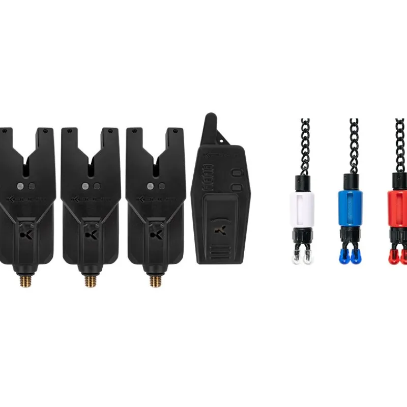Korum Coffret Détecteur De Touche Kri 3 Rod Remote Alarm & Indicator Set * Détection