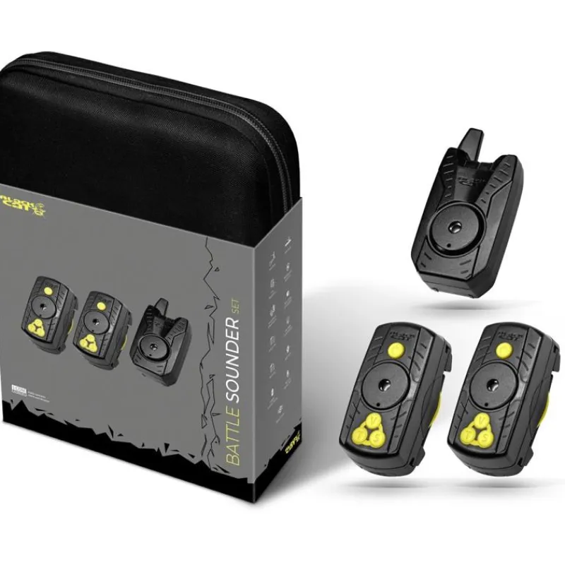 Black Cat Coffret Détecteur Silure Battle Sounder Set 2+1 * Détecteurs De Touche Silure