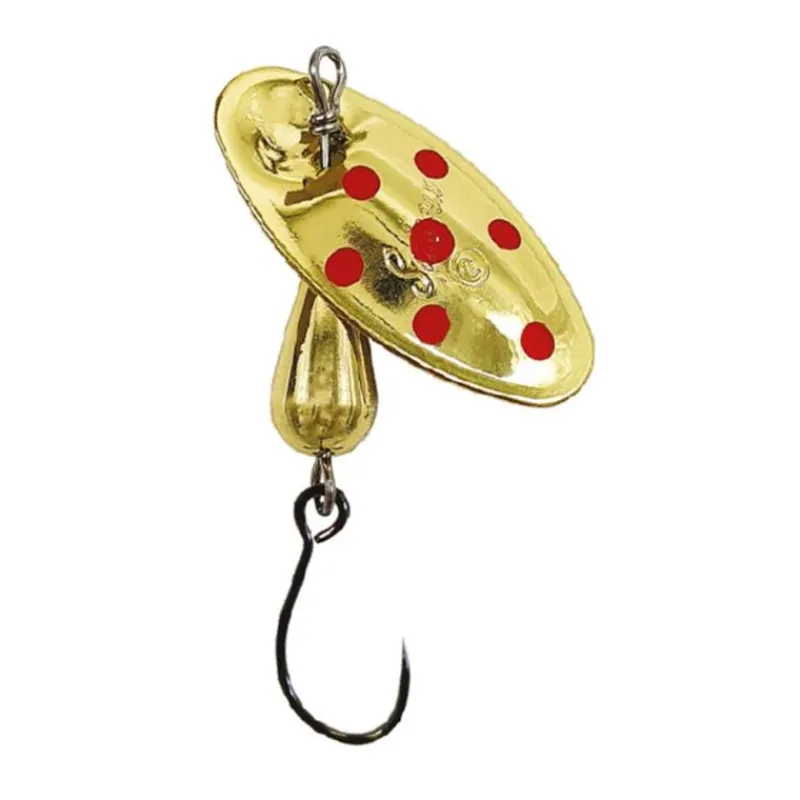 Suissex Cuiller Tournante Cicada Nk Or Points Rouges * Leurres Truite