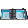 Garbolino Desserte Pour 2 Bacs Compactables Sans Pied Avec Inserts Pour Supports Kits/Tente * Stations - Paniers Sièges