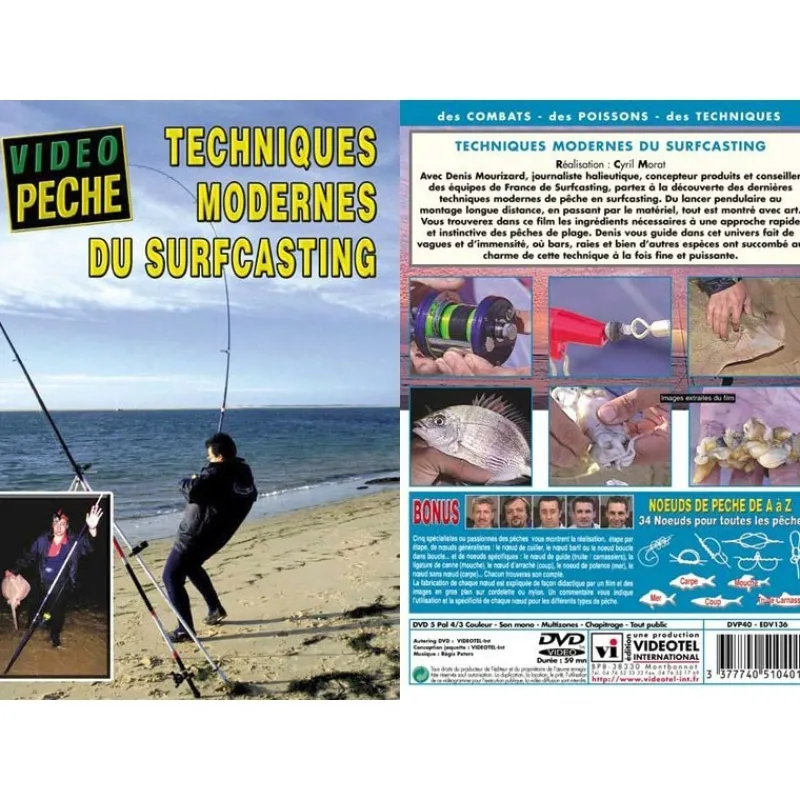 Vidéotel Dvd - Techniques Modernes Du Surfcasting Avec Denis Mourizard - Peche En Mer - Video Peche * Cadeaux & Décoration|Cadeaux & Décoration