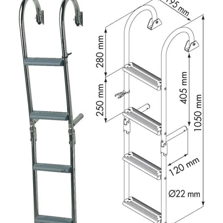Echelle Plastimo Marches Etroites Crosses 180°