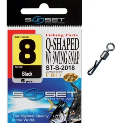 Sunset Emerillon Agrafe Mer Q-Shaped W / Swing Snap St-S-2018 - Par 6 * Montage Ligne