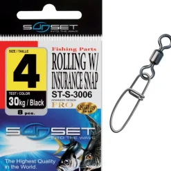 Sunset Emerillon Agrafe Mer Rolling W / Insurance Snap St-S-3006 - Pack * Montage Ligne