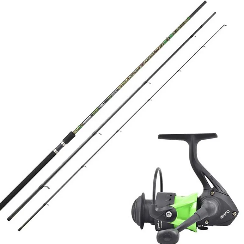 Garbolino Ensemble Safari Trout Lake + Moulinet Safari Trout Spin 101Fd * Ensembles Truite