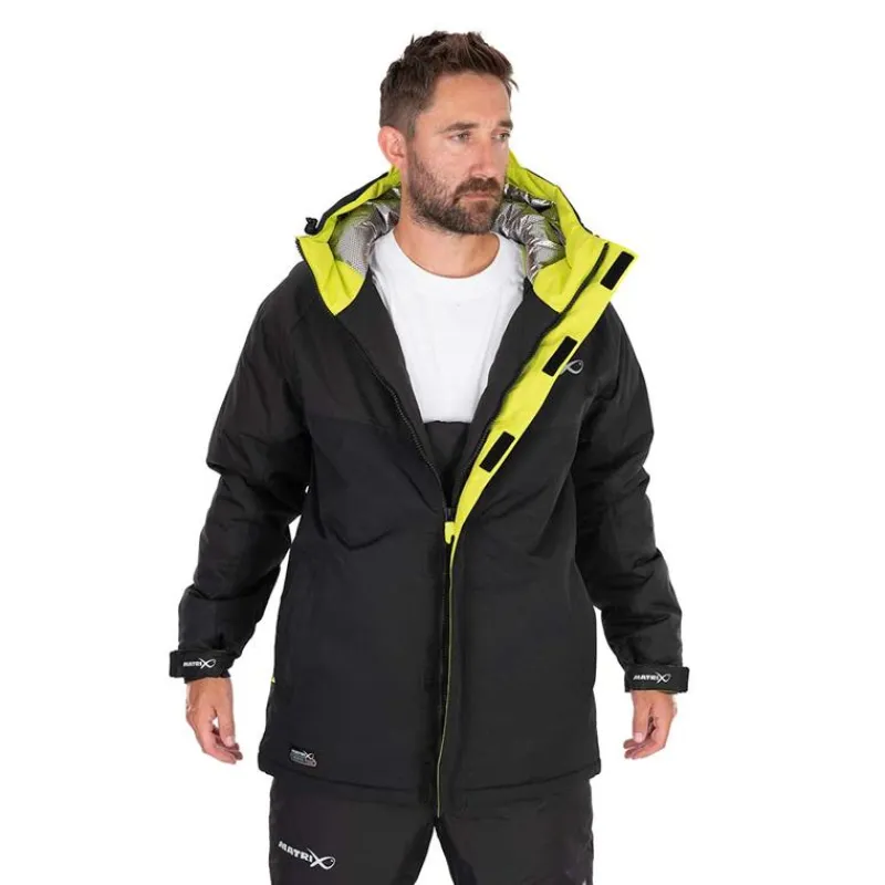 Fox Matrix Ensemble Veste Et Salopette Homme Therma Foil Winter Suit - Noir * Vestes De Pêche